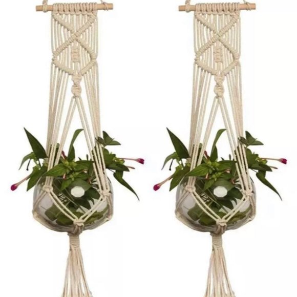 Double macrame plant hanger | MakerPlace by Michaels 2 Macrame Plant Hangers